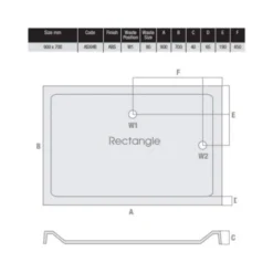 MX Elements 900 X 700 Anti-Slip Rectangular Stone Resin Shower Tray | Durable & Stylish -Bathroom Sales Shop MX 900 x 700 ASXHB Tech