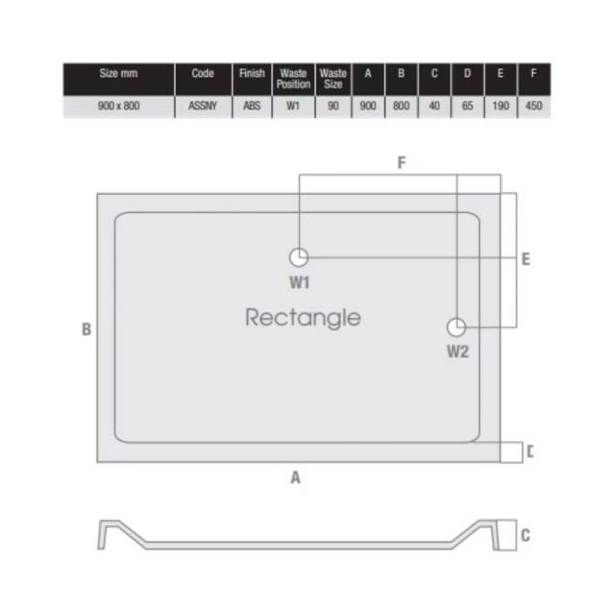 MX Elements 900 X 800 Anti-Slip Rectangular Stone Resin Shower Tray | Premium Quality 6 MX Elements 900 X 800 Anti-Slip Rectangular Stone Resin Shower Tray | Premium Quality - Image 4