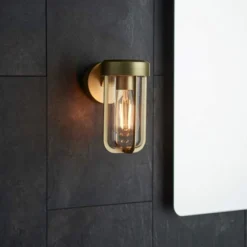 Mandarin Wall Light - Brushed Brass | Modern Bathroom Lighting 19 Mandarin Wall Light - Brushed Brass | Modern Bathroom Lighting -Bathroom Sales Shop Mandarin Wall Light Brass Lifestyle7