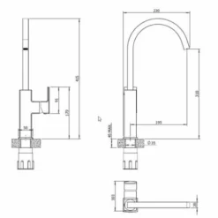 Marata Copper Kitchen Mixer Tap - Francis Pegler Comap | High-Quality Monobloc Tap 5 Marata Copper Kitchen Mixer Tap - Francis Pegler Comap | High-Quality Monobloc Tap -Bathroom Sales Shop Marata Specs 5