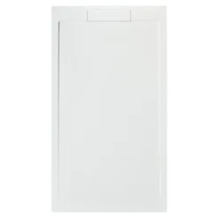 Giorgio Lux White Slate Effect Shower Tray 1000x800mm with Concealed Waste - Durable & Stylish