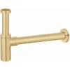 Scudo Minimalist Bottle Trap in Brushed Brass | High-Quality Basin Waste & Trap 1 Scudo Minimalist Bottle Trap in Brushed Brass | High-Quality Basin Waste & Trap -Bathroom Sales Shop Minimalist Brass Trap