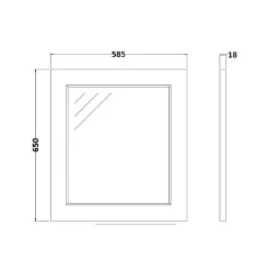 Washington Cappuccino Mirror 600 - RAK Ceramics | Stylish Bathroom Mirror -Bathroom Sales Shop Mirror Tech 2