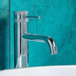 Scudo Core Tall Mono Basin Mixer Tap - Chrome Finish | Modern Bathroom Taps -Bathroom Sales Shop NU 004 Lifestyle