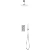 Scudo Core Chrome Round Handle Concealed Shower Valve with Fixed Head & Hand Set -Bathroom Sales Shop NU 028 CO