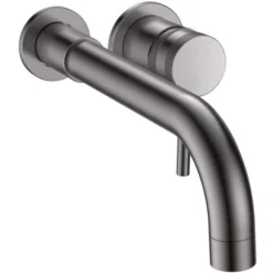 Scudo Core Gunmetal Wall Mounted Basin Tap - Modern Design & Durable Finish