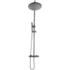 Scudo Core Gunmetal Round Rigid Riser Shower Kit - Premium Shower Valve Set -Bathroom Sales Shop NU 035 Core Gunmetal