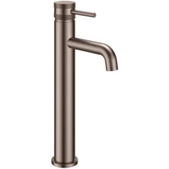Scudo Core Tall Mono Basin Mixer Tap in Brushed Bronze - Modern Bathroom Design