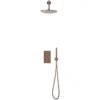 Scudo Core Brushed Bronze Round Handle, Head, Handset & Bracket | Premium Concealed Shower Valve Kit 2 Scudo Core Brushed Bronze Round Handle, Head, Handset & Bracket | Premium Concealed Shower Valve Kit -Bathroom Sales Shop NU 043 Brushed Bronze