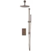 Scudo Core Brushed Bronze Round Handle, Head & Handset Riser Kit | Premium Concealed Shower Valve -Bathroom Sales Shop NU 044 Brushed Bronze
