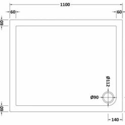 Nuie 1100 x 900 Rectangle Shower Tray | Free Waste Included | Durable & Stylish -Bathroom Sales Shop Nuie 1100x900 rect tech
