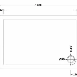 Nuie 1200 x 800mm Rectangle Shower Tray with Free Waste - Durable & Stylish -Bathroom Sales Shop Nuie 1200x800 rect tech
