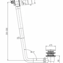 Quest Overflow Bath Filler Tap - Nuie | Modern Bath Taps | Chrome Finish -Bathroom Sales Shop Nuie Quest Overflow Bath Filler Tech