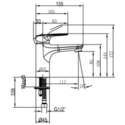 Villeroy & Boch O.novo Start Single Lever Basin Mixer Tap - Chrome Finish -Bathroom Sales Shop Onovo start basin mixer tech