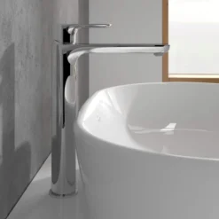 Villeroy & Boch O.novo Single Lever Tall Basin Mixer Tap Chrome - Modern Bathroom Tap 11 Villeroy & Boch O.novo Single Lever Tall Basin Mixer Tap Chrome - Modern Bathroom Tap -Bathroom Sales Shop Onovo tall basin mixer chrome 3