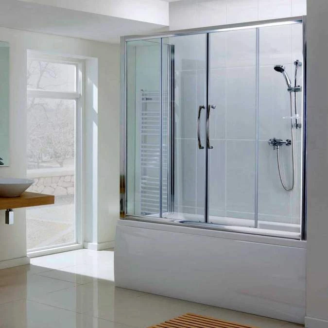 Lakes 1800mm Over Bath Double Sliding Bath Screen - Elegant & Functional Showering Solution 4 Lakes 1800mm Over Bath Double Sliding Bath Screen - Elegant & Functional Showering Solution - Image 2