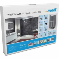 Wedi Fundo Ligno Wetroom Shower Kit 1200 x 900 x 20mm - Premium Wet Room Solution