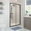 Prime Black 1200mm Sliding Shower Door - Modern & Durable -Bathroom Sales Shop Prime Black Slider 2