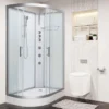 Vidalux Pure 1200 Hydro Massage Shower Cabin - White, Right Handed, 1200 x 800mm -Bathroom Sales Shop Pure 1200 Right 1