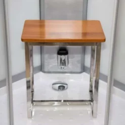 Vidalux Pure 1000 Hydro Massage Shower Cabin | 1000 x 1000mm | Crystal White | Luxury Shower Enclosure 17 Vidalux Pure 1000 Hydro Massage Shower Cabin | 1000 x 1000mm | Crystal White | Luxury Shower Enclosure -Bathroom Sales Shop Pure White Stool 1