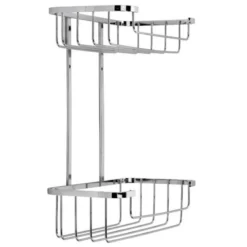 Croydex Stainless Steel Two Tier Shower Caddy - 315 x 250 x 125mm | Rust-Free Bath Organiser -Bathroom Sales Shop QM390541 3