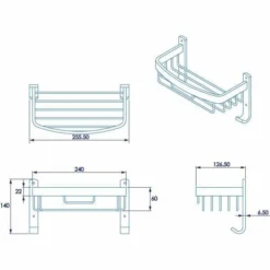 Croydex Premium Large Curved Shower Caddy | 250 X 140 X 125mm | Rust-Free Bathroom Organiser 7 Croydex Premium Large Curved Shower Caddy | 250 X 140 X 125mm | Rust-Free Bathroom Organiser -Bathroom Sales Shop QM770541 tech