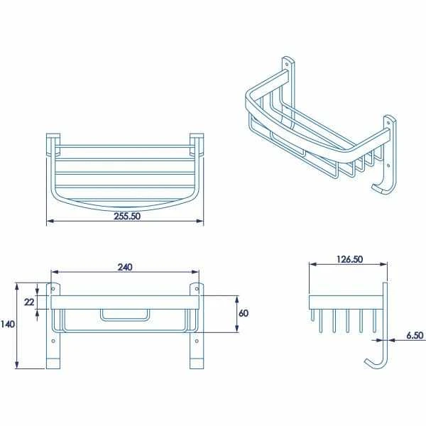 Croydex Premium Large Curved Shower Caddy | 250 X 140 X 125mm | Rust-Free Bathroom Organiser 5 Croydex Premium Large Curved Shower Caddy | 250 X 140 X 125mm | Rust-Free Bathroom Organiser - Image 3