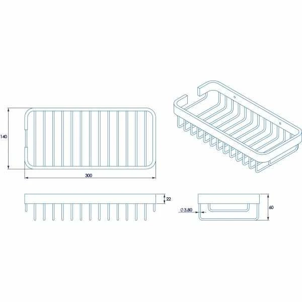 Croydex Premium Rust-Free Shower Caddy - 80 x 300 x 141mm - Bathroom Organizer 4 Croydex Premium Rust-Free Shower Caddy - 80 x 300 x 141mm - Bathroom Organizer - Image 2
