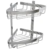 Croydex Premium Large Two-Tier Corner Shower Caddy | Rust-Free Bath Organiser -Bathroom Sales Shop QM772841