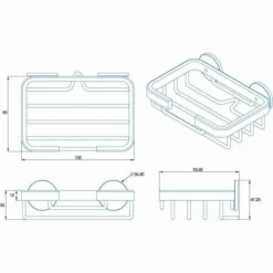 Croydex Rust-Free Chrome Soap Basket | Durable Bathroom Accessory -Bathroom Sales Shop QM781941 tech