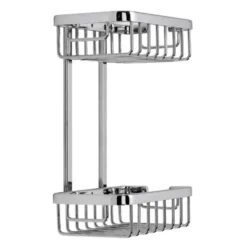 Croydex Premium Two Tier Shower Caddy - 250 x 180 x 105mm - Rust-Free Bathroom Organiser -Bathroom Sales Shop QM786041 3