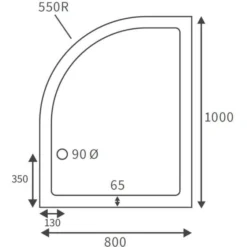 Deluxe 1000 X 800mm Left Hand Offset Quadrant Tray with Free Chrome Waste - Premium Shower Tray 7 Deluxe 1000 X 800mm Left Hand Offset Quadrant Tray with Free Chrome Waste - Premium Shower Tray -Bathroom Sales Shop RDBS104353 LD