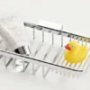 Roman Chrome Stepped Shower Caddy with Bottle and Soap Holder - RSB03 -Bathroom Sales Shop RSB03
