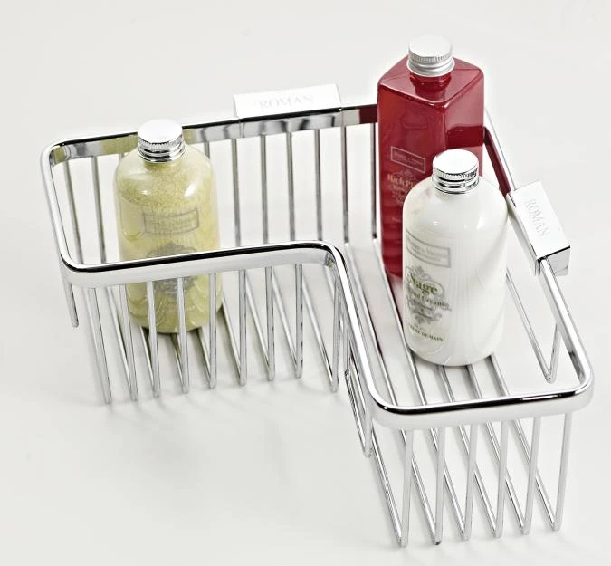 Roman L Shaped Corner Chrome Shower Basket - RSB04 | Space-Saving Shower Caddy 4 Roman L Shaped Corner Chrome Shower Basket - RSB04 | Space-Saving Shower Caddy - Image 2