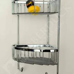 Roman Double Corner Shower Basket With Hook - RSB05 - Chrome | Durable & Stylish Bathroom Organizer 8 Roman Double Corner Shower Basket With Hook - RSB05 - Chrome | Durable & Stylish Bathroom Organizer -Bathroom Sales Shop RSB05 4