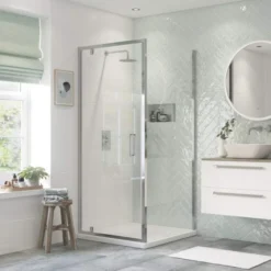 Relax 760mm Pivot Door Shower Enclosure - Elegant & Durable Showering Solution 6 Relax 760mm Pivot Door Shower Enclosure - Elegant & Durable Showering Solution -Bathroom Sales Shop Relax Pivot Door with Side