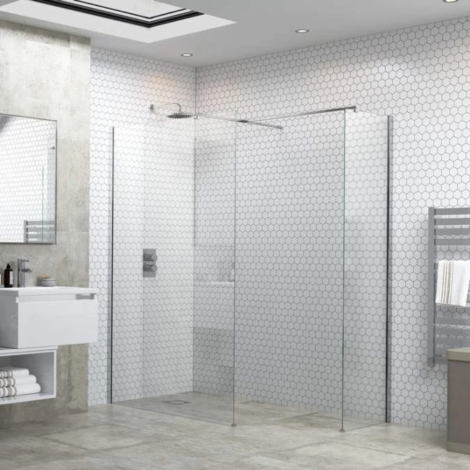 Relax 800mm Wetroom Panel & Support Bar - Premium Walk-In Shower Solution 4 Relax 800mm Wetroom Panel & Support Bar - Premium Walk-In Shower Solution - Image 2