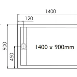 Roman Infinity Shower Tray 1400mm x 900mm - Matt White or Gloss White | Premium Shower Base -Bathroom Sales Shop Roman Infinity Shower Tray 1400 x 900mm Specification 1