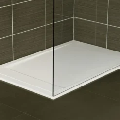 Roman Infinity Shower Tray 1400mm x 900mm - Matt White or Gloss White | Premium Shower Base -Bathroom Sales Shop Roman Infinity Shower Tray Image White 5