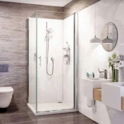 Roman Innov8 800mm Pivot Shower Door for Corner Fitting with Optional Side Panel