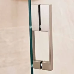 Roman Liberty 760mm Hinged Shower Door with 8mm Glass - Corner & Optional Side Panel -Bathroom Sales Shop Roman Liberty Hinged Door Brushed Nickel 1