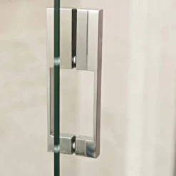 Roman Liberty 760mm Hinged Shower Door with 8mm Glass - Corner & Optional Side Panel -Bathroom Sales Shop Roman Liberty Hinged Door Chrome