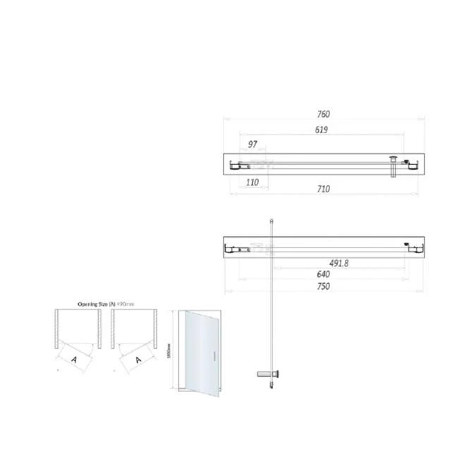 Scudo S6 Pivot Shower Door 900mm - Premium Pivot Shower Door for Modern Bathrooms 4 Scudo S6 Pivot Shower Door 900mm - Premium Pivot Shower Door for Modern Bathrooms - Image 2