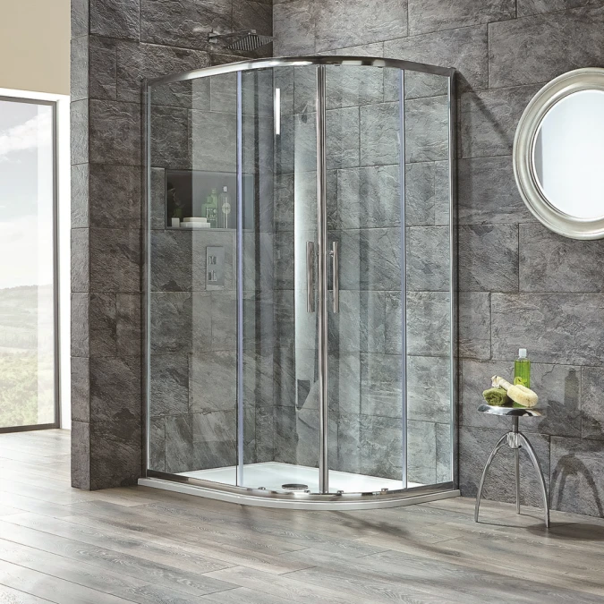 Scudo S8 900 x 760mm Offset Quadrant Shower Enclosure with Double Doors 3 Scudo S8 900 x 760mm Offset Quadrant Shower Enclosure with Double Doors