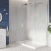 S8 Wetroom Shower Screen 900mm - Chrome | Durable & Stylish Walk-In Shower Enclosure -Bathroom Sales Shop S8 WALKIN2 1
