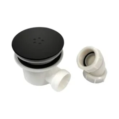 Scudo 90mm Fast Flow Shower Waste Black - High-Performance Shower Drain