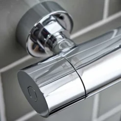 Polo Oval Dual Head Exposed Shower with Metal Fixed Head - Premium Rigid Riser Shower Kit -Bathroom Sales Shop SHOWER004 CLOSEUP1