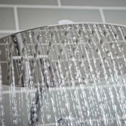 Polo Oval Dual Head Exposed Shower with Metal Fixed Head - Premium Rigid Riser Shower Kit -Bathroom Sales Shop SHOWER004 CLOSEUP2