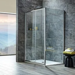 Scudo S6 Sliding Shower Door - 1700mm | Modern Frameless Design | Easy Installation -Bathroom Sales Shop Scudo Sliding Door i6 Shower Enclosure 1