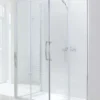 Lakes 1400mm Semi-Frameless Double Sliding Shower Door - Classic Collection | Modern & Durable Design -Bathroom Sales Shop Semi Frameless Lakes Double Slider Door 1 2